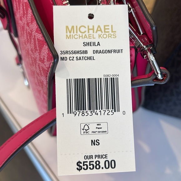 Michael Kors Sheila Medium Ombré Signature CZ Logo Satchel Crossbody Center - Picture 10 of 16